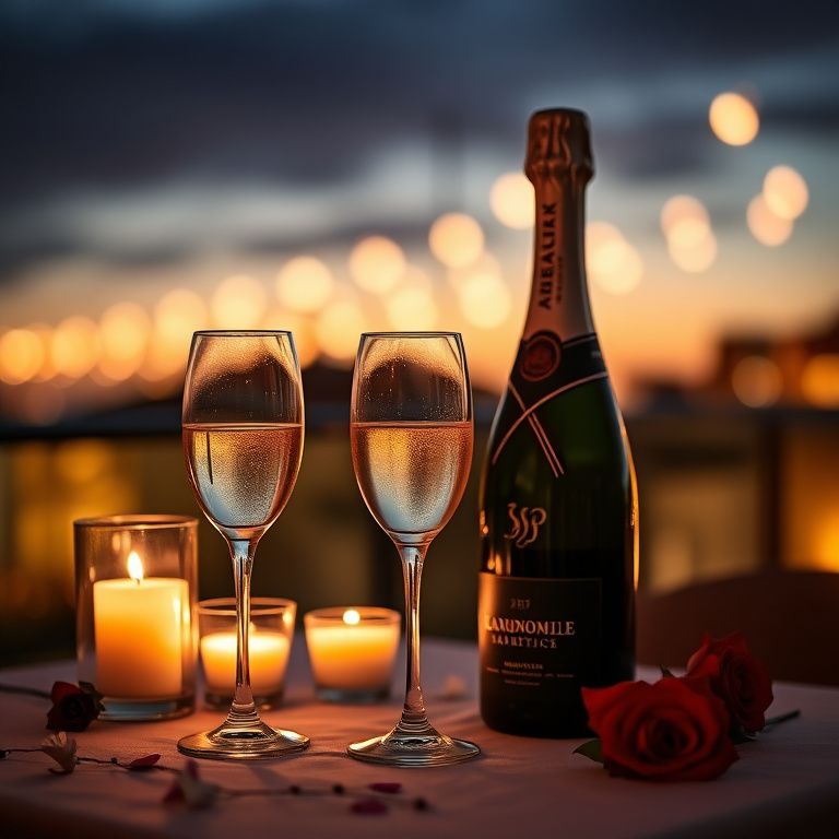 Champagne and glasses